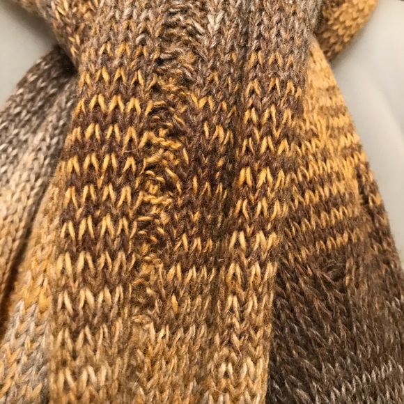 Xtra-Long Earth Tone Colored Woven Scarf - Picture 2 of 4